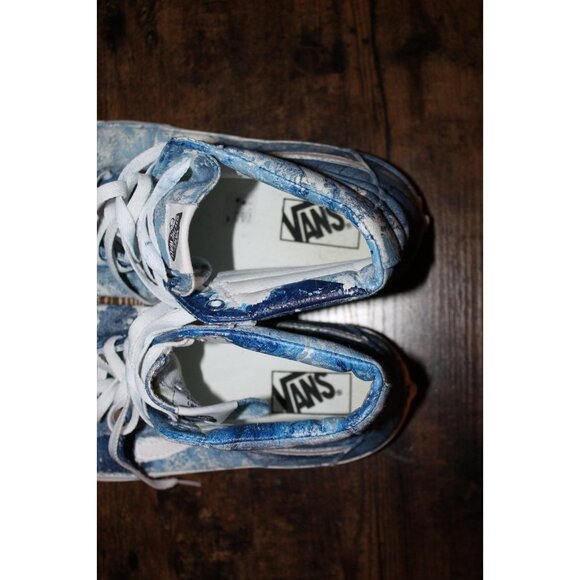 VANS High Top Sneakers Splatter Paint Blue Women’s Size 9 WORN ONCE - Picture 4 of 6